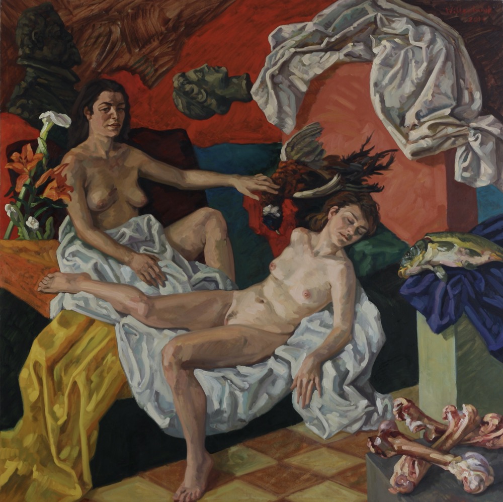 Elektra and Klytaemnestra; oil on canvas, 200 x 215 cm, 2014