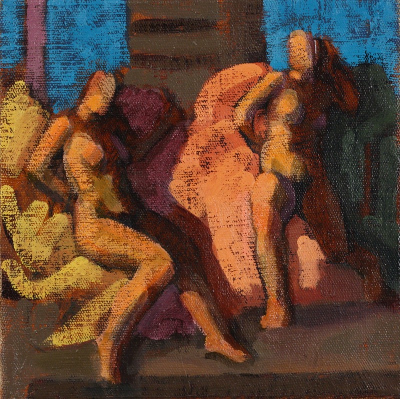 Bacchante; oil on board, 23 x 28 cm, 2011