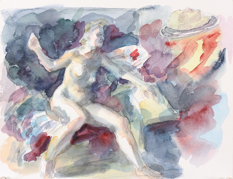 The Sibyl of the Castle of Wonders; watercolor, 28 x 38 cm, 2012