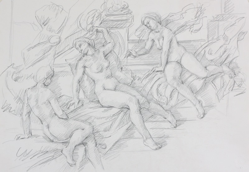 Artemis; graphite on paper, 30 x 42 cm, 2023