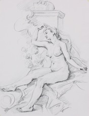 Thracian Women; graphite on paper, 32 x 25 cm, 2012
