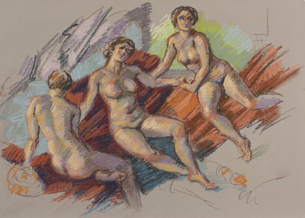 Artemis; pastel on paper, 50 x 70 cm, 2024