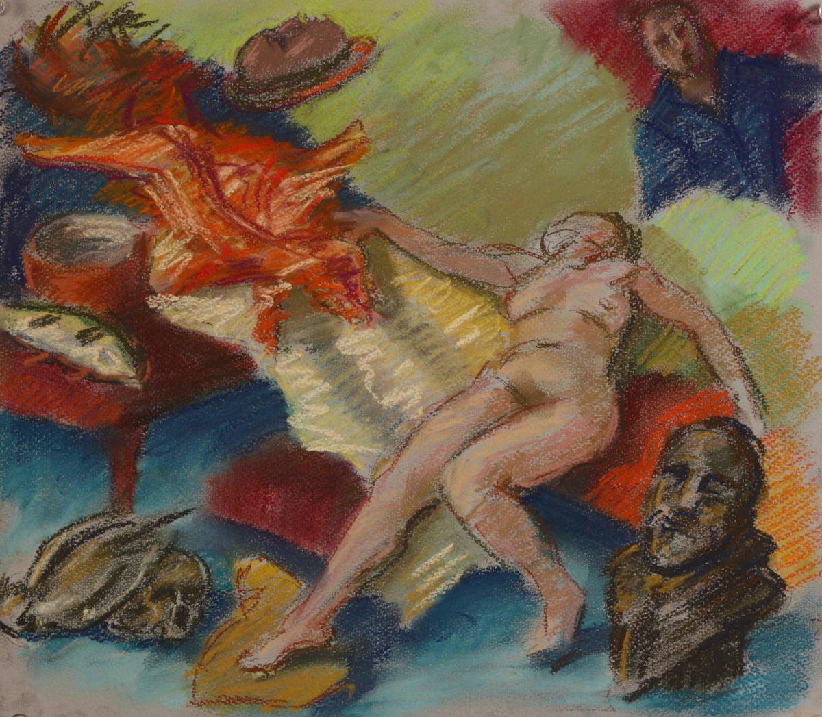 Untitled; pastel on paper, 35 x 40 cm, 2016