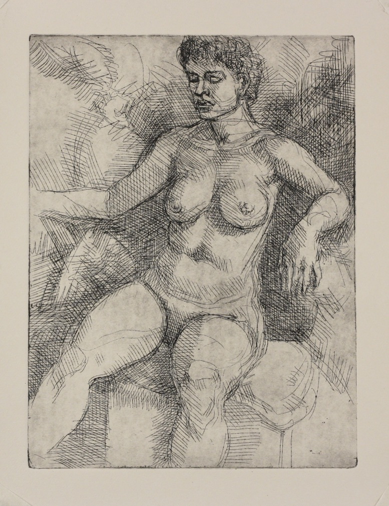 untitled; etching, 20 x 12 cm, 2024