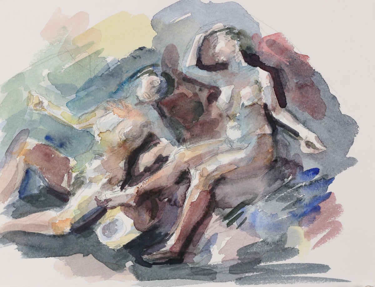 The Thracian Women; watercolor, 28 x 38 cm, 2012
