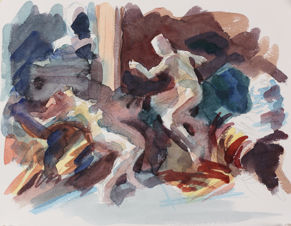 Untitled; watercolor, 28 x 38 cm, 2014